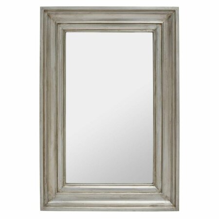 SAFAVIEH 36 x 3.5 x 54 in. Zachary Small Rect Wall Mirror, Antique Silver CMI2006B